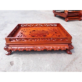 KHAY TRÀ CHÂN QUỲ GỖ HƯƠNG CAO CẤP SANG TRỌNG