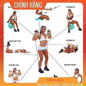 Bộ Dây Ngũ Sắc Tập Thể Hình Đa năng, Bộ 5 Dây Tập GYM Đàn Hồi Loại Cao Cấp, Co Giãn Hỗ Trợ Tập YOGA Sắc Màu