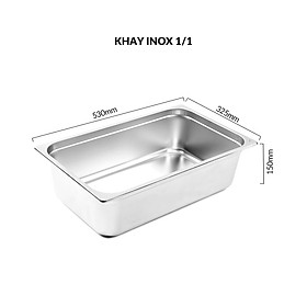 Khay Inox đựng thực phẩm, khay đựng thức ăn buffet  đủ size - inox 201 (	364184/364185/364186/364189/364191/364193/364195/364197/364199/364702/364704/364706/364708/364187)