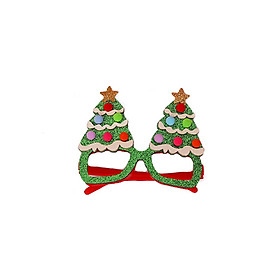 Christmas Glitter Party Glasses Christmas Decoration Costume Eyeglasses Party Glasses Frame for Holiday Favors(Tree)