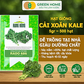 Hạt Giống Cải Xoăn Kale Greenhome, Gói 5g, Dễ Trồng Quanh Năm, Nảy Mầm Cao, Thu Hoạch Nhanh, Năng Suất Cao R16