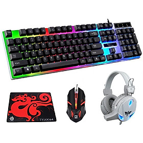 Mua Combo Bàn Phím G21  + Chuột Game R8 1602 Và Tai Nghe Led 2018 + Tặng Kèm Lót Chuột - HÀNG CHÍNH HÃNG