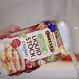 Nước Dùng Gia Vị Gà Massel Organic Stock Chicken Style - Nước Dashi Rau Củ Từ Nguyên Liệu Hữu Cơ, Không Bột Ngọt - Hộp 1 lít - Thích hợp ăn chay, ăn mặn, bé ăn dặm