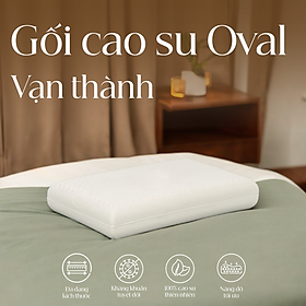 Gối Cao Su Vạn Thành Oval VTGCSO4056 (40 x 64 cm) - Trắng