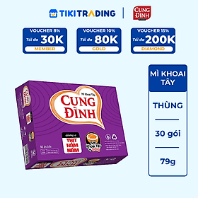 Thùng 30 Gói Mì Cung Đình Hương Vị Thịt Hầm Nấm (79g/Gói)