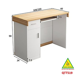 Bàn thu ngân, bàn lễ tân, bàn tính tiền bằng gỗ MDF QTT519 - NỘI THẤT LẮP RÁP VIENDONGADV
