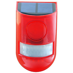 Solar Sound Light Alarm 110db Siren Sound Alert Strobe Security Alarm System