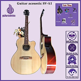 Đàn guitar acoustic ty chỉnh cần (tặng kèm pick gãy, giáo trình file mềm)
