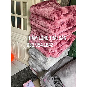 Mua Thảm lông trải phòng ngủ - trải giường nệm - Màu Hồng Loang Đậm