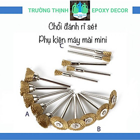 Dụng Cụ Đánh Bóng Rỉ Sét Gắn Máy Mài Mini Cán 3ly - Trường Thịnh Sài Gòn