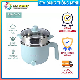 Mua HOẢ TỐC - Tặng xửng hấp Nồi điện đa năng SAMONO SW-DG01 dung tích 1.2L - Hàng chính hãng