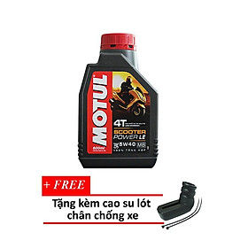 Nhớt cao cấp xe tay ga Motul Scooter Power LE 5W40 800ml tặng Cao su lót chân chống xe máy