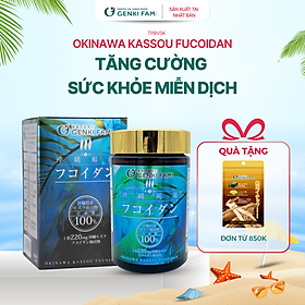 Fucoidan Okinawa Genki Fami Nhật Bản Tăng Cường Đề Kháng, Hạn Chế Oxi Hóa, Hỗ Trợ Người Bệnh Ung Bướu Hộp 150 Viên