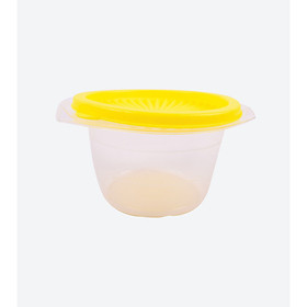 Set 4 hộp nhựa tròn đựng thực phẩm - màu vàng