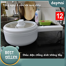Mua Nồi điện đa năng chống dính làm bằng gốm ceramic CL--D08 ( tặng 1 bộ chén thìa muôi )