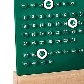 Creative Perpetual Calendar Handmade Ornaments Birthday Gift Date Record Reusable Desk Calendar for Home Kitchen Desktop Office Decoration