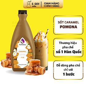 Sốt Caramel Pomona Caramel Sauce Nguyên Liệu Pha Chế Cà Phê, Trà Sữa Hàn Quốc Chai 2kg