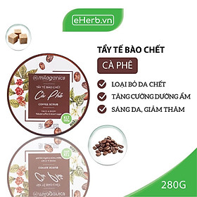Scrub Tẩy Tế Bào Chết Cho Mặt & Toàn Thân Từ Hạt Cà Phê Robusta & Đường Nâu MILAGANICS 280gr (Hũ)