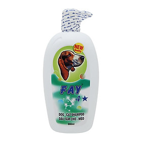 Dầu Tắm Sữa Tắm Diệt Ve Rận Bọ Chét Mượt Lông Khử Mùi Hôi Chó Mèo Fay 4 Sao 800ml