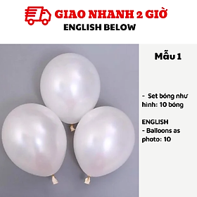 Bộ 10 Bóng Cao Su Màu Sắc, Cho Sinh Nhật, Đám Tiệc - Latex Balloon Multiple Color, For Birthday, Parties BBCS02
