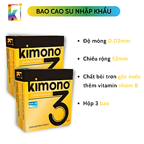 Combo 2 hộp bao cao su Kimono Superthin 6 chiếc