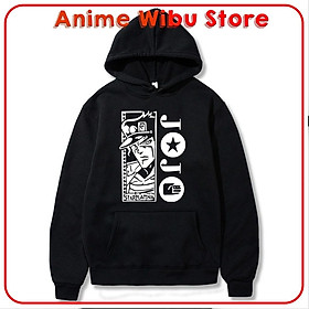 Áo Hoodie đen in hình Jojo's Bizarre Adventure - STARPLATINA mẫu áo hoodie AnimeWibuStore