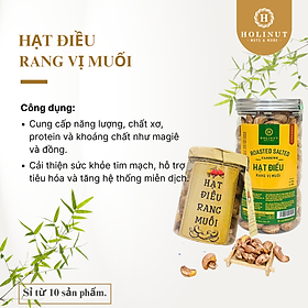 HẠT ĐIỀU RANG MUỐI BÌNH PHƯỚC NGUYÊN HẠT VỎ LỤA 500GRAM