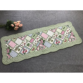 Mua Thảm dài - Caro xéo xanh lá - TDA073
