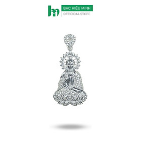Mặt Dây Chuyền Nam Nữ Bạc Ta Hình Phật Bà Quan Thế Âm Bồ Tát Đính Đá Nhân Tạo Cao Cấp Chính Hãng Bạc Hiểu Minh MDN485