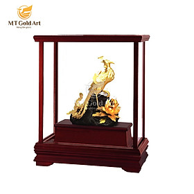 Tượng Chim phượng hoàng dát vàng (17x29x34cm) MT Gold Art- Hàng chính hãng, trang trí nhà cửa, phòng làm việc, quà tặng sếp, đối tác, khách hàng, tân gia, khai trương 