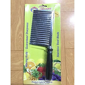 Mua Dụng cụ cắt rau củ gợn sóng dao sắn củ dao sắn tạo sóng cà rốt thép không ghỉ có cán nhựa