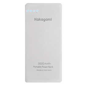 Pin sạc dự phòng Nakagami 5.000mAh Hỗ Trợ Sạc Nhanh - Hàng Chính Hãng
