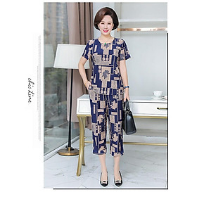 Bộ quần áo mặc nhà trung niên cho mẹ_ loại 1_thun lạnh
