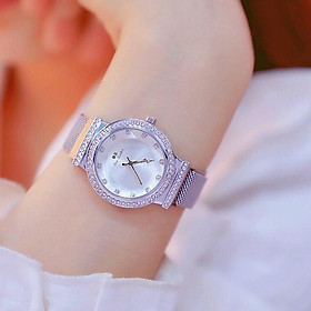 Đồng hồ nữ BS dây titanium cao cấp mặt vát kính sang trọng sành điệu