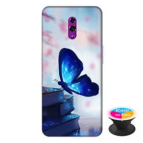 Ốp lưng điện thoại Oppo Reno hình Con Bướn Xanh tặng kèm giá đỡ điện thoại iCase xinh xắn - Hàng chính hãng