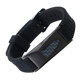 7 in 1 Titanium Magneticy Energy Armband Healthy Bio Bracelet Silicone Belt Black
