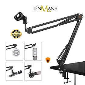 Chân micro kẹp bàn arm dr.mic nb37 - giá đỡ đế mic stand nb-37 microphone thu âm livestream hàng chính hãng - kèm móng gẩy dreammaker