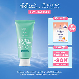 Sữa rửa mặt hỗ trợ trị mụn Senka Perfect Whip Acne Care 100g