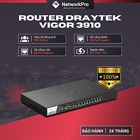 Mua Router DrayTek Vigor3910 - Hàng Chính Hãng