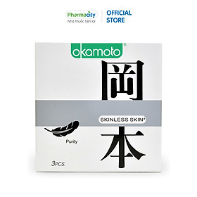 Bao cao su Okamoto Skinless Skin Purity (3 cái/hộp)
