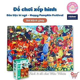 Hình ảnh Đồ chơi xếp hình puzzle Mideer - Happy Pumpkin Festival (384 mảnh ghép) - Bữa tiệc Bí ngô