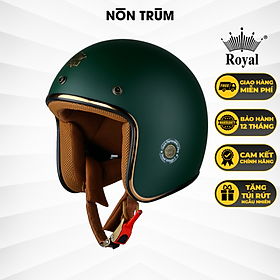 Nón bảo hiểm 3/4 ROYAL M20C xanh lính nhám
