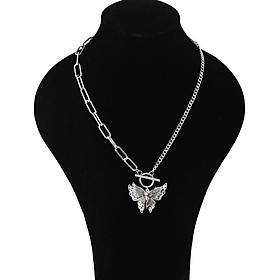 Vòng cổ cánh bướm bằng thép không gỉ chuỗi bất đối xứng mix and match khoá OT