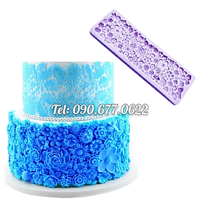 Khuôn silicone làm viền bánh, rau câu, fondant hoa dại - Mã số 1723