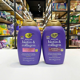 Bộ Dầu Xả Và Dầu Gội Ogx Biotin & Collagen 385ml