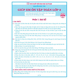 Giúp Em Ôn Tập Toán Lớp 8 (Dùng Chung Cho Các Bộ SGK Hiện Hành) (HA)