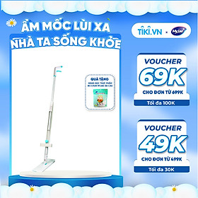 Mua  Tặng Bông Lau  Cây Lau Nhà MyJae Sợi Microfiber Tự Vắt Phun Sương Xoay 360 Độ Thông Minh 138cm