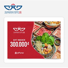 Giftpop - Phiếu Quà Tặng Cân Taiwanese Street Hotpot 300K