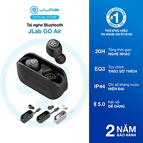 Tai nghe Bluetooth TWS không dây Jlab Go Air thời gian nghe 20H có sạc nhanh EQ3 Sound chuẩn IP44 tích hợp dây sạc - Hàng chính hãng bảo hành đổi mới 2 năm - Đen