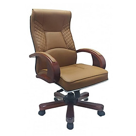 Mua Ghế Giám Đốc 2 Cần Chân Gỗ Cao Cấp IBIE IB010 - Nâu Gỗ